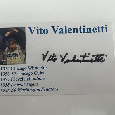 Vito Valentinetti signed business card