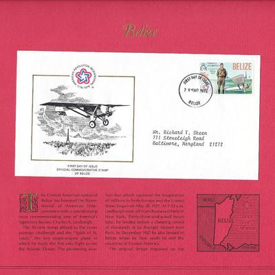Belize - American Bicentennial Commemorative FDC
