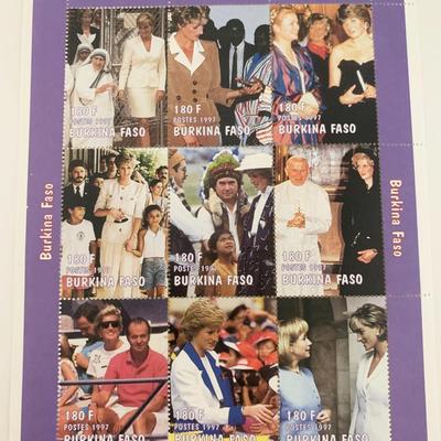Diana Princess of Wales commemorative stamp set