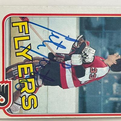 Philadelphia Flyers Pete Peeters 1981 Topps #109 signed trading card