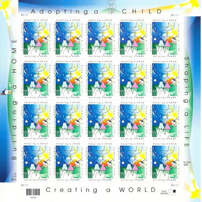 Adopting a Child USA Stamp Sheet