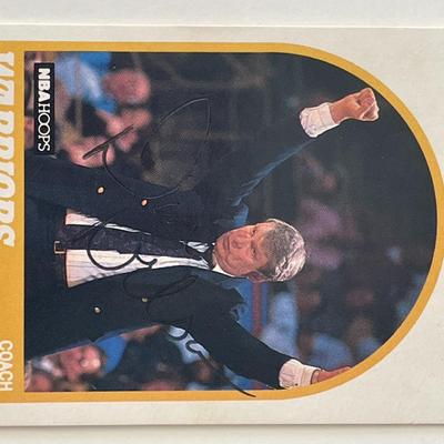 Warriors Don Nelson signed 1989-90 #273 NBA Hoops trading card