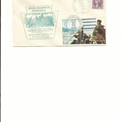 George Washington Bicentennial - First Day Cover - Washington's Crossing, PA - 1932/1976