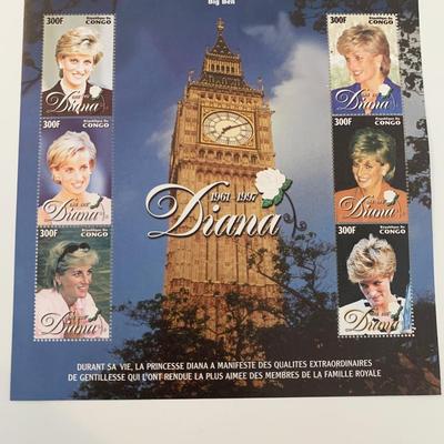 Diana Princess of Wales commemorative stamp set