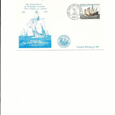 Christopher Columbus First Landing Cinquecentennial - First Day Cover - San Francisco - 1992