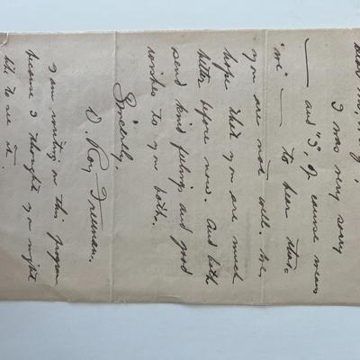Military director D. Roy Freeman signed letter