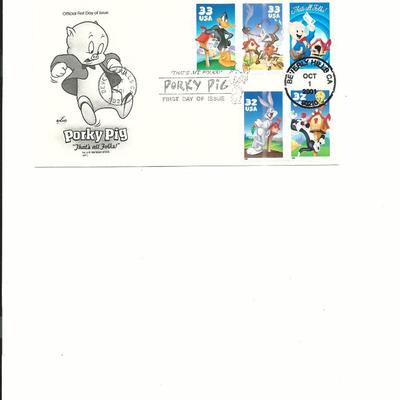 Porky Pig - First Day Cover - Beverly Hills - 2001