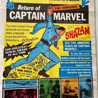 Captain Marvel vintage comic poster