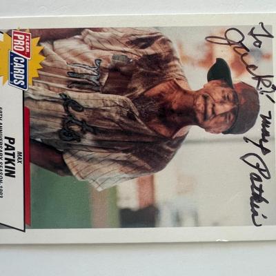 Clown Prince Of Baseball Max Patkin 1993 Fleer signed trading card