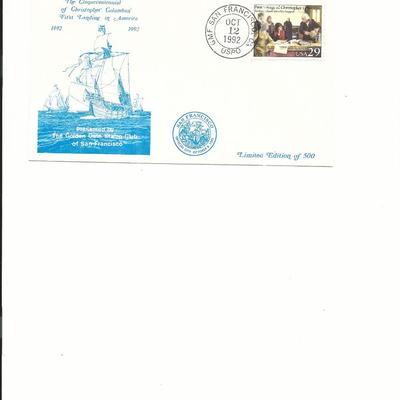 Christopher Columbus First Landing Cinquecentennial - First Day Cover - San Francisco - 1992
