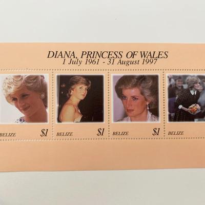 Belize Diana Princess of Wales commemorative stamp set