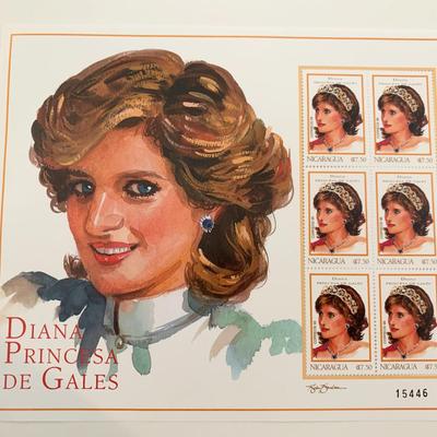 Nicaragua Diana Princess of Wales commemorative stamp set