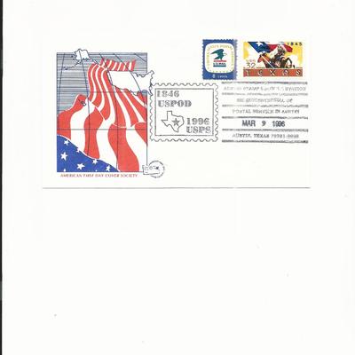Austin Postal Service Sesquicentennial - Show Cover - Texas, 1996