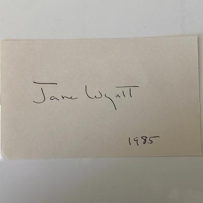 Father Knows Best Jane Wyatt original signature
