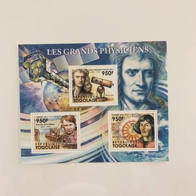 Great Physicists Commemorative Souvenir Stamp Set