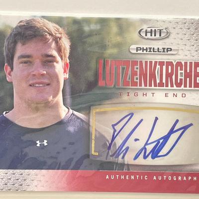 Auburn Tigers Philip Lutzenkirchen 2013 Sage Hit signed trading card