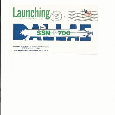 U.S.S. Nathan Hale SSN 700 - First Day Cover - Groton, CT - 1979