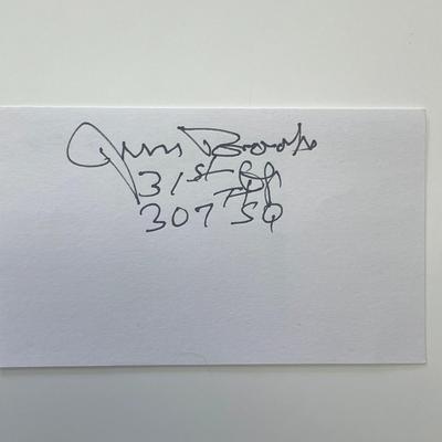 Lt. James Brooks USAF (Ret.) original signature