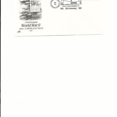 Honolulu, HI - First Day Cover - WWII Pearl Harbor 50th Anniversary - 1991