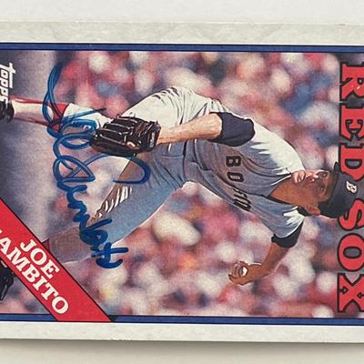 Boston Red Sox Joe Sambito signed 1988 Topps #784 trading card