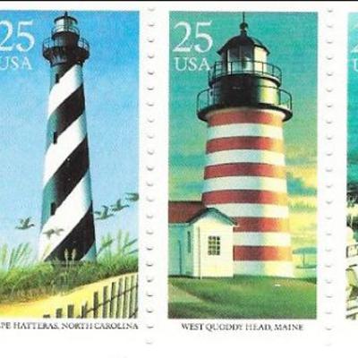 Historic American Lighthouses USA Stamp Book