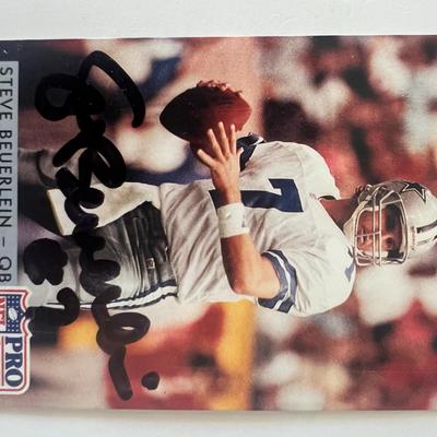 Dallas Cowboys Steve Beuerlein 1992 Pro Set #145