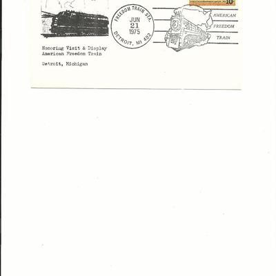 Detroit, MI - American Freedom Train - First Day Cover - 1975