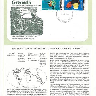 Grenada - International Tributes to America's Bicentennial FDC