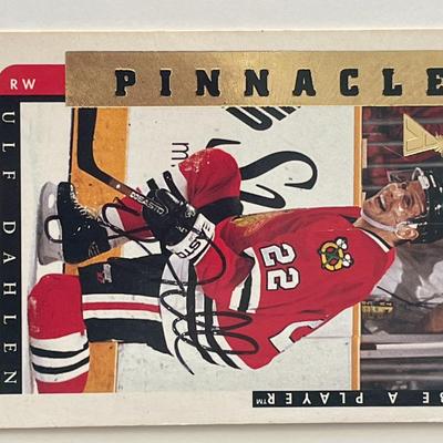 Chicago Blackhawks Ulf Dahlén 1997 Pinnacle #35 signed trading card