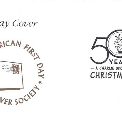 American First Day Cover Society - A Charlie Brown Christmas 50 Years Celebration FDC