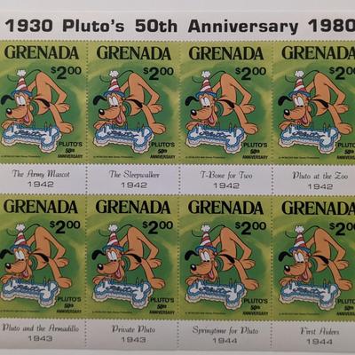 1980 Grenada  Pluto's 50th Anniversary Stamp Set