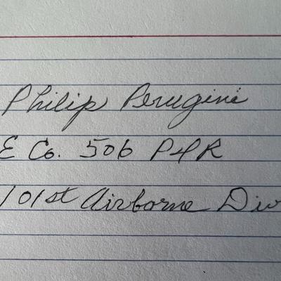 WWII Philip Perugini original signature
