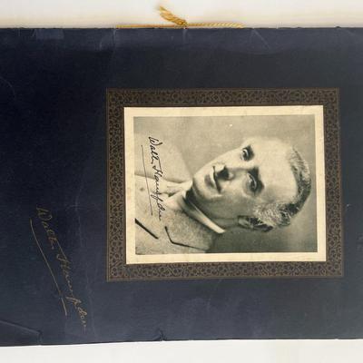 Walter Hampden signed commemorative booklet
