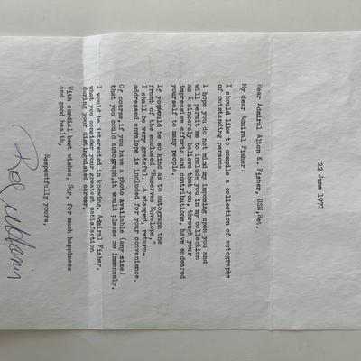 Roger Harris signed letter