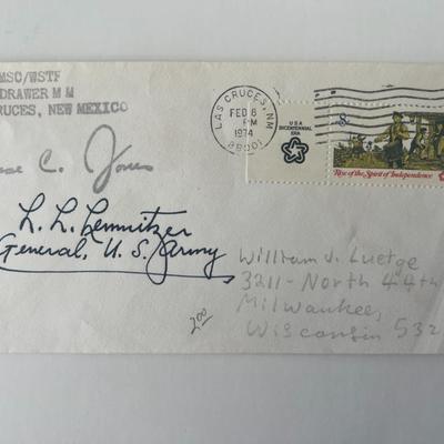 General  L.L Lemnitzer  signed FDC