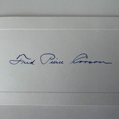 Bishop Fred Pierce Corson original signature