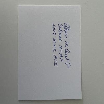 WWII  Ace Albert M. Austin Jr. original signature