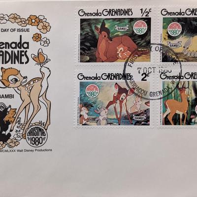 Grenada 1980 Bambi Souvenir First Day Cover