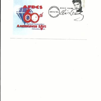AFDCS 60th Annual Convention - Elvis Presley - First Day Cover - 2015 - Columbus, OH