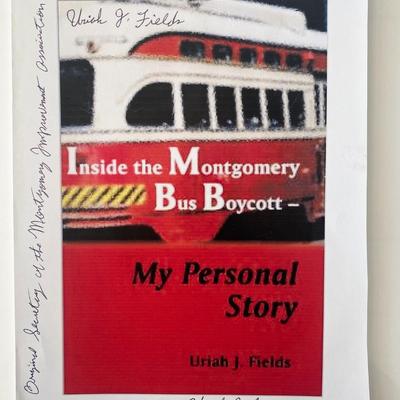 Author Civil Rights Boycott Uriah J. Fields signed photo