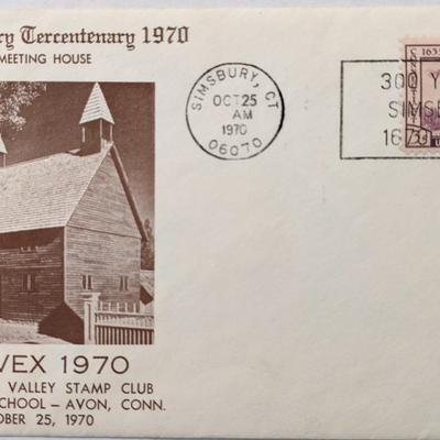 Farvex 1970 Simsbury Tercentenary First Day Cover