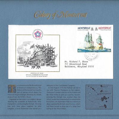 Colony of Montserrat - American Bicentennial Commemorative FDC