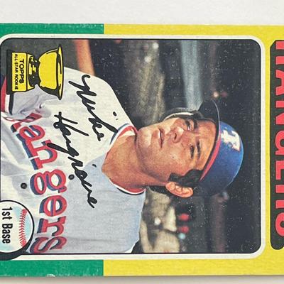 Texas Rangers Mike Hargrove signed  1975 Topps #106 All-Star Rookie trading card