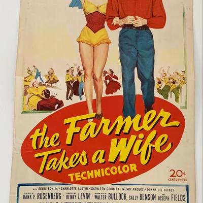 The Farmer Takes a Wife vintage movie poster