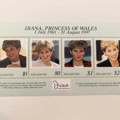 Diana Princess of Wales commemorative stamp set
