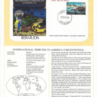 Bermuda - International Tributes to America's Bicentennial FDC