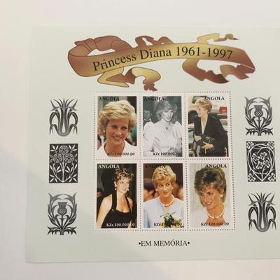 Angola Diana Princess of Wales commemorative stamp set