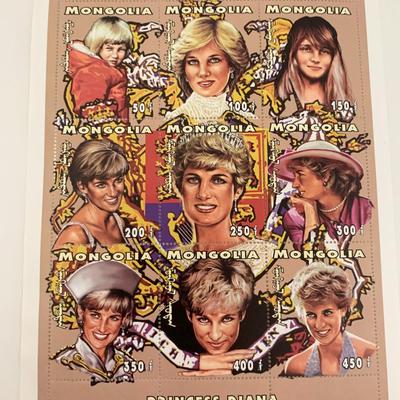 Mongolia Diana Princess of Wales commemorative stamp set