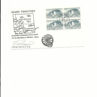 Idaho Territory - First Day Cover - 1953 - Idaho