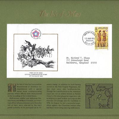 The Isle of Man - American Bicentennial Commemorative FDC